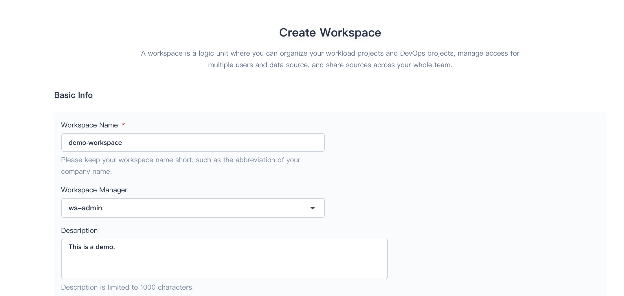 demo-workspace